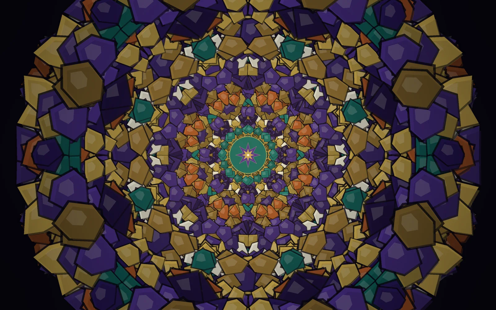 Kaleidoscope pattern generated in the Resonance Chamber app