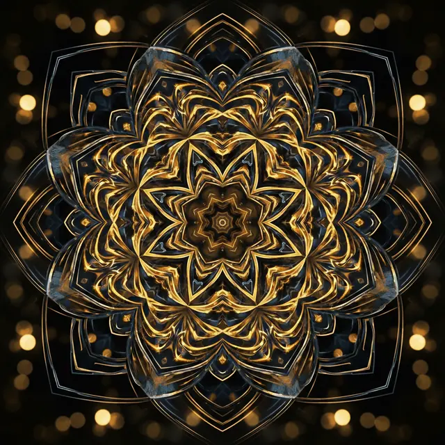 Warm golden mandala — artwork for the upcoming single Autumn